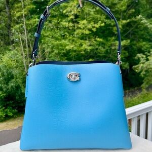 Coach blue Leather Handbag